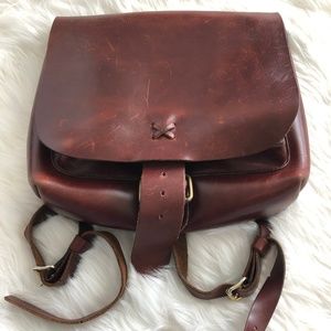 Genuine leather backpack